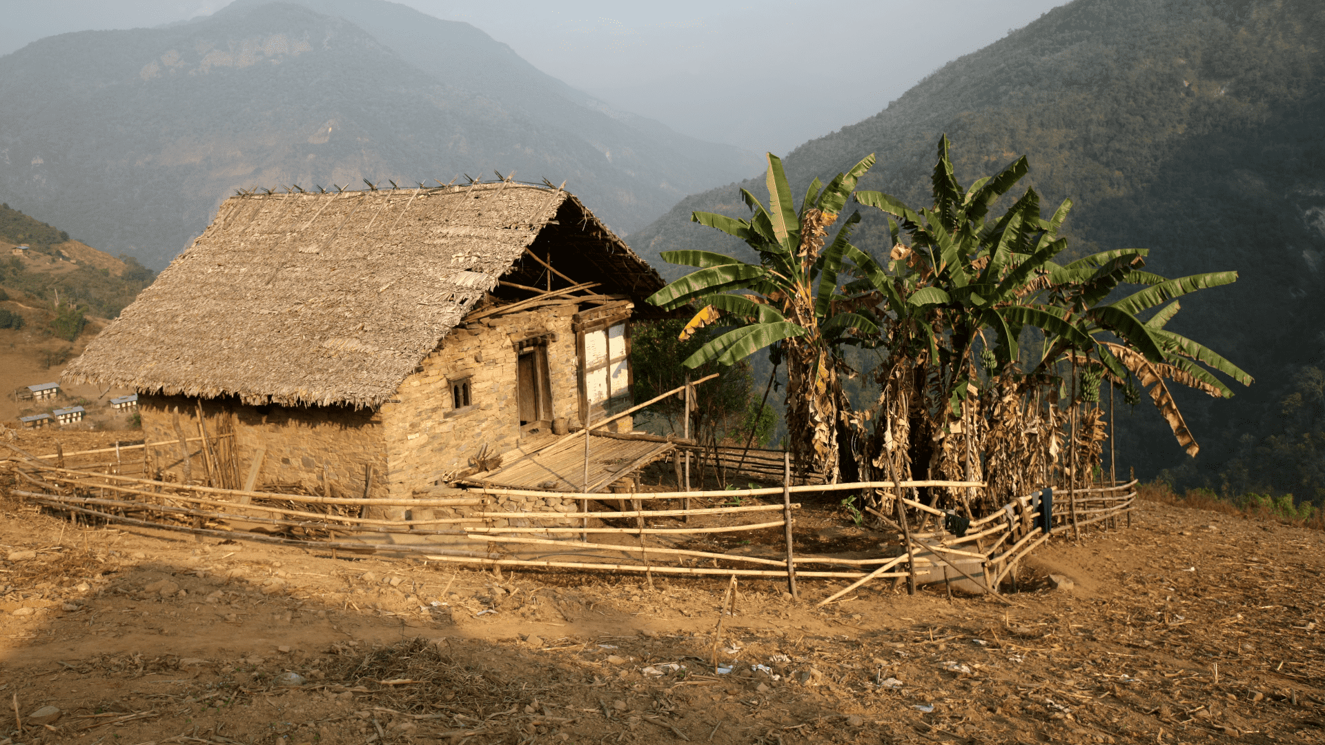 A remote village house in Bhutan