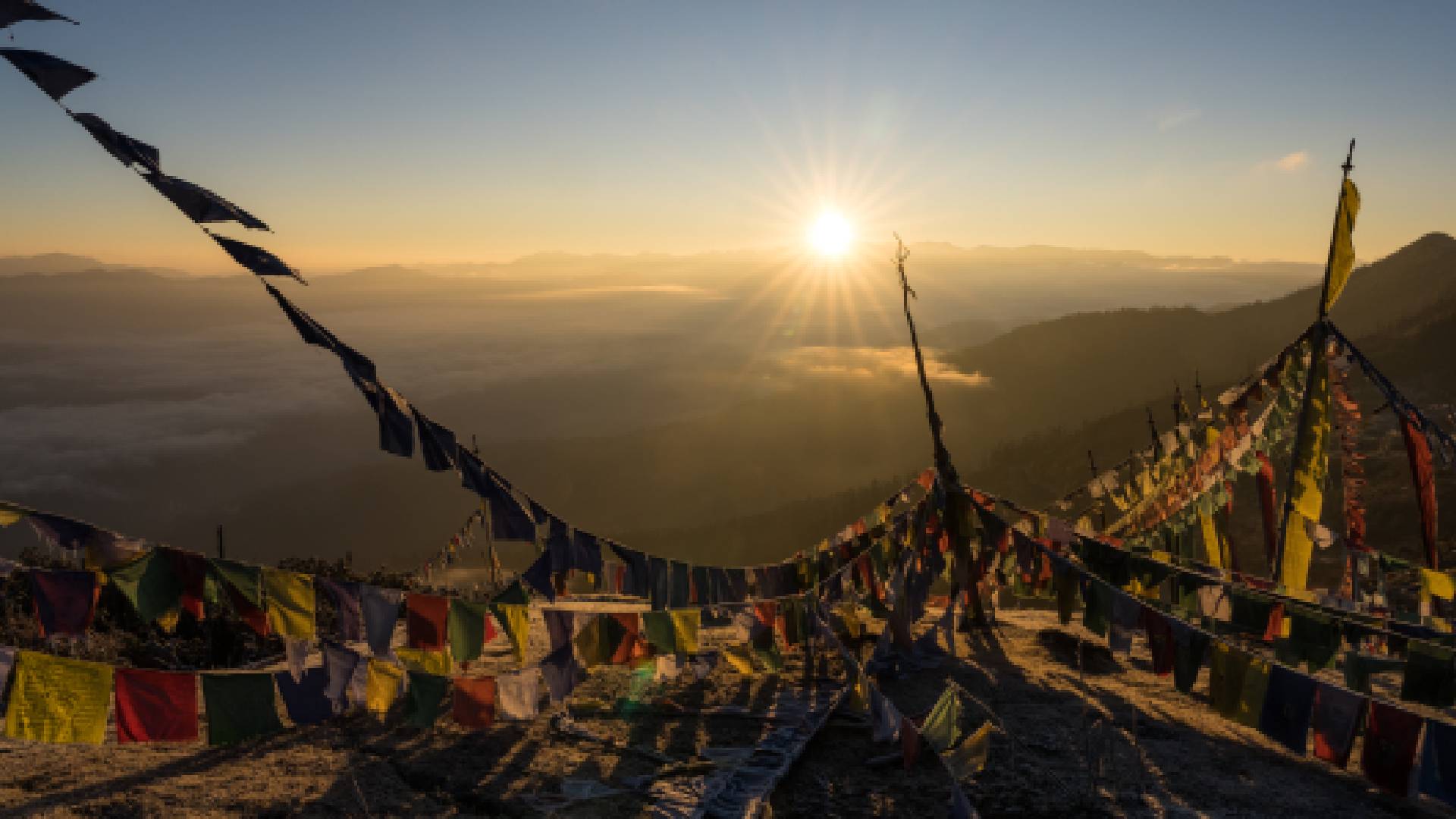 sunrise-and-prayer flags